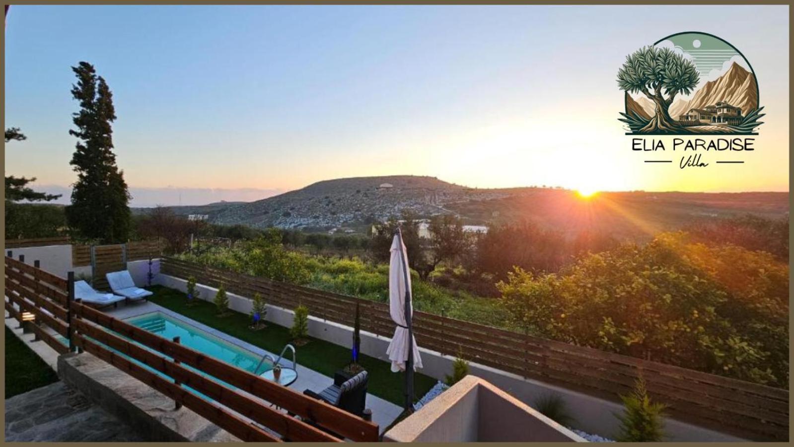Elia Paradise Villa With Private Pool Ираклион Экстерьер фото